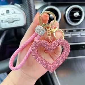 Pink Heart Key Chain